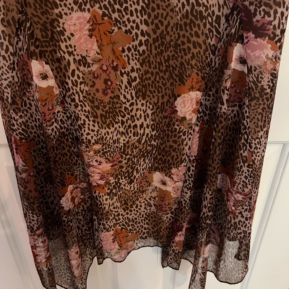 Urban Outfitters Brown Floral Slip Dress with Cowl Neck - Picture 3 of 7